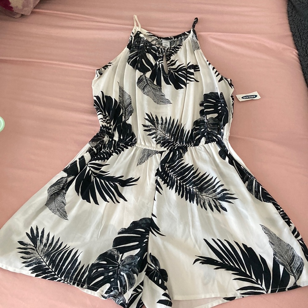 Old Navy Black & White Romper